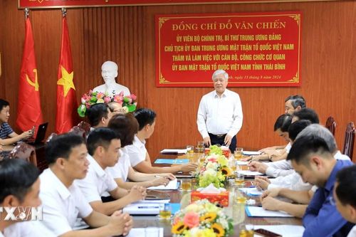 Đoàn kiểm tra của Ban Bí thư làm việc với Ban Thường vụ Tỉnh ủy Thái Bình