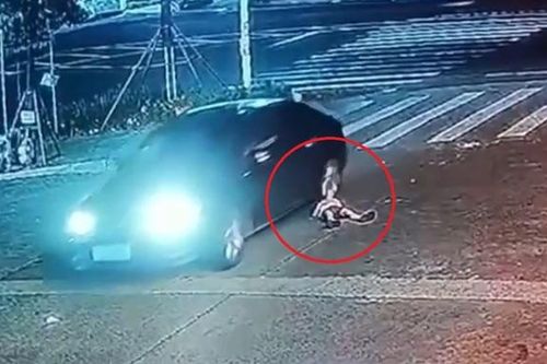 Clip: Nằm giữa đường, bé trai suýt bị ô tô cán trúng đầu