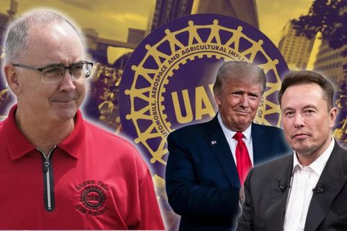Nghiệp đoàn công nhân ngành ô tô Mỹ dậy sóng vì cựu Tổng thống Trump và Elon Musk