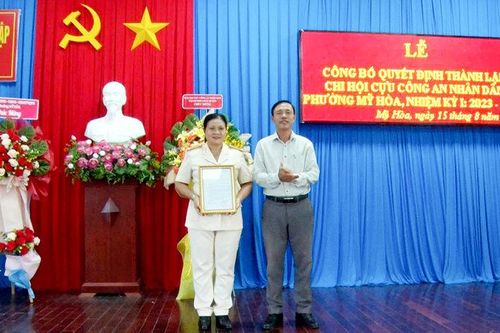 Ra mắt Chi hội Cựu Công an Nhân dân phường Mỹ Hòa
