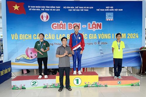 Đồng Tháp giành 6 HCV Giải bơi, lặn vô địch các câu lạc bộ Quốc gia năm 2024