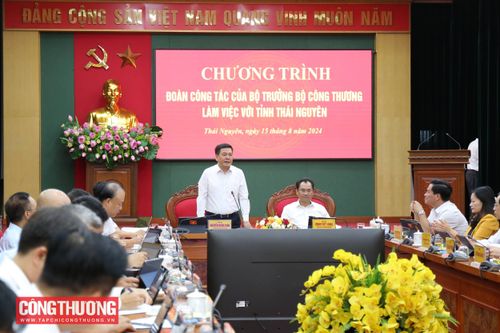 Bộ trưởng Bộ Công Thương Nguyễn Hồng Diên làm việc với tỉnh Thái Nguyên