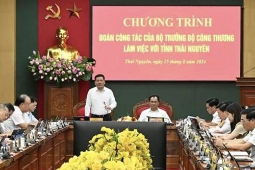 Bộ trưởng Bộ Công Thương Nguyễn Hồng Diên làm việc tại tỉnh Thái Nguyên