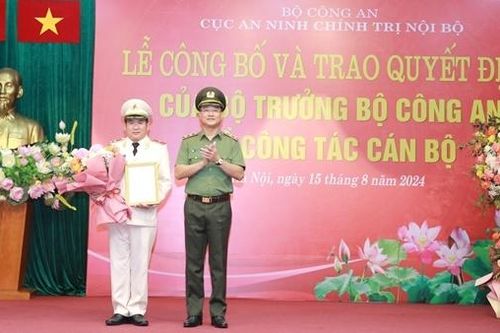 Điều động Thiếu tướng Đinh Văn Nơi giữ chức vụ Cục trưởng Cục An ninh chính trị nội bộ