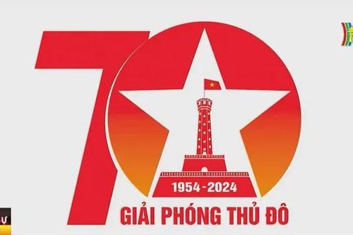 Mẫu biểu trưng kỷ niệm 70 năm Ngày Giải phóng Thủ đô