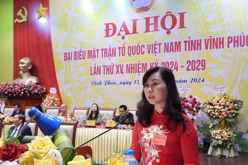 Bà Bùi Thị Thu Hằng giữ chức Chủ tịch Ủy ban MTTQ Việt Nam tỉnh Vĩnh Phúc