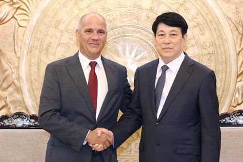 Thường trực Ban Bí thư Lương Cường tiếp Tổng Bí thư Đảng Cộng sản Bồ Đào Nha