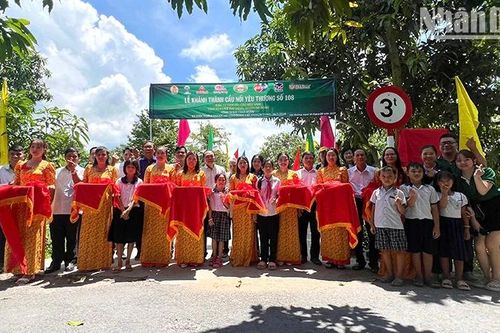 Đồng Tháp: Khánh thành 'Cầu nối yêu thương'