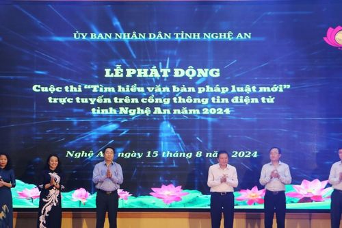 Nghệ An: Phát động cuộc thi trực tuyến tìm hiểu văn bản pháp luật mới năm 2024