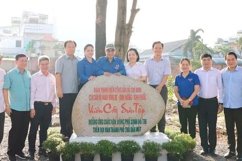Tuổi trẻ đất Thủ cùng cựu cán bộ Đoàn thực hiện công trình phủ xanh đô thị