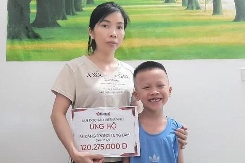 Bé Đặng Trọng Tùng Lâm bị bệnh tim bẩm sinh được ủng hộ hơn 120 triệu đồng