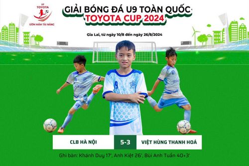 Thua CLB Hà Nội, U9 Việt Hùng Thanh Hóa đánh mất lợi thế trong cuộc đua giành ngôi Nhất bảng B - Giải Bóng đá U9 toàn quốc
