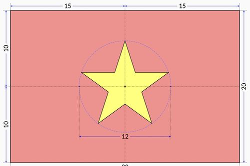 Tỷ lệ chuẩn của lá cờ Tổ quốc Việt Nam