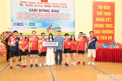Báo Nhân Dân tranh tài tại Giải bóng bàn báo Đảng các tỉnh, thành phố phía bắc lần thứ 20