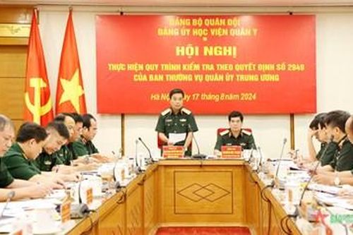 Kết quả kiểm tra của Ban Thường vụ Quân ủy Trung ương đối với Đảng ủy Học viện Quân y