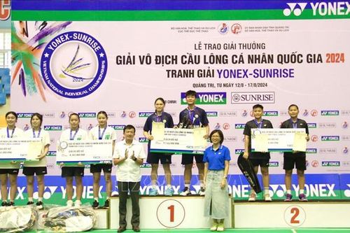 Bế mạc Giải vô địch Cầu lông cá nhân quốc gia năm 2024