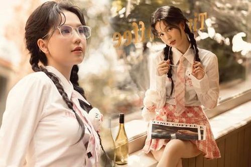 Ngọc Trinh khoe vẻ đẹp căng tràn khi diện đồ nữ sinh