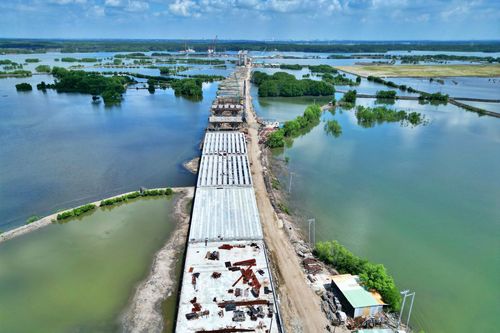 Cận cảnh cầu nghìn tỷ nối Bà Rịa - Vũng Tàu với Đồng Nai sau hơn 1 năm thi công