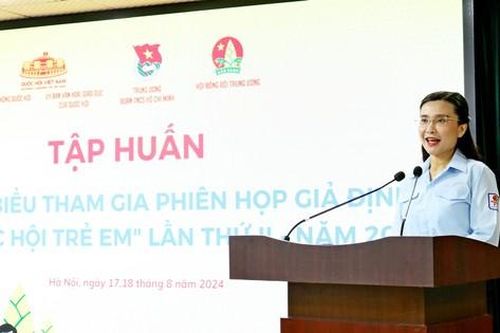 Tập huấn đại biểu tham gia Phiên họp giả định Quốc hội trẻ em lần thứ II - 2024
