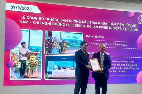 Một doanh nghiệp du lịch của Hội An đạt chứng nhận Du lịch bền vững