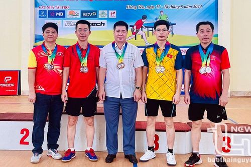 Giải Bóng bàn báo Đảng các tỉnh, thành phố phía Bắc lần thứ XX, năm 2024: Đoàn Thái Nguyên giành 7 bộ huy chương các loại