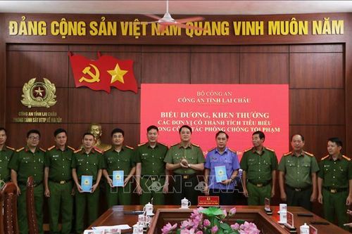Khen thưởng các đơn vị tiêu biểu trong phòng, chống tội phạm