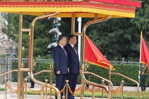 Hình ảnh Lễ đón trọng thể Tổng Bí thư, Chủ tịch nước Tô Lâm và Phu nhân thăm cấp nhà nước tới Trung Quốc