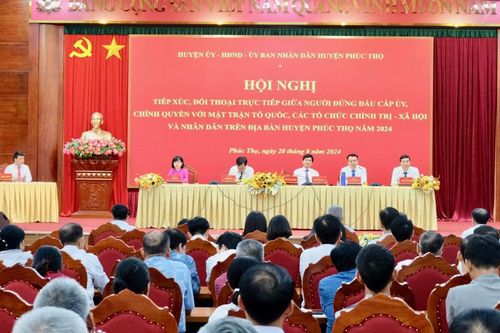 Bí thư, Chủ tịch huyện Phúc Thọ đối thoại trực tiếp cùng Nhân dân