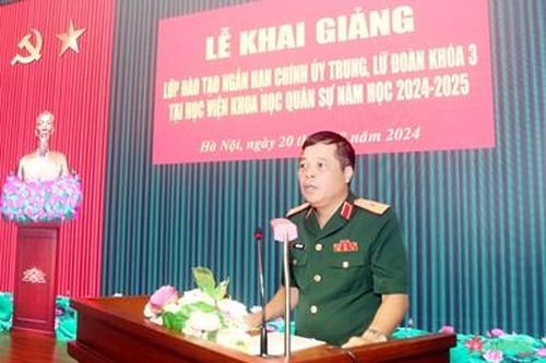 Học viện Chính trị: Khai giảng lớp đào tạo ngắn hạn chính ủy trung, lữ đoàn khóa 3