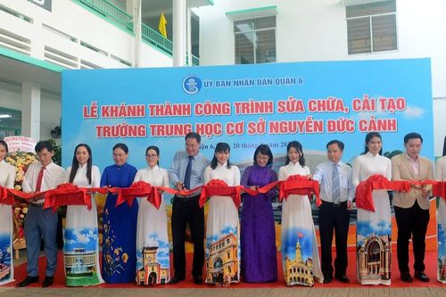 Khánh thành công trình sửa chữa, cải tạo trường THCS Nguyễn Đức Cảnh