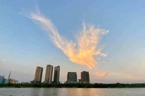 Xuất hiện đám mây 'phượng hoàng lửa' trên bầu trời TP.HCM