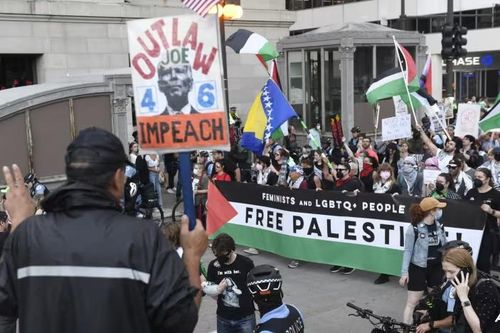 Người dân biểu tình phản chiến Gaza tại Đại hội Đảng Dân chủ Mỹ
