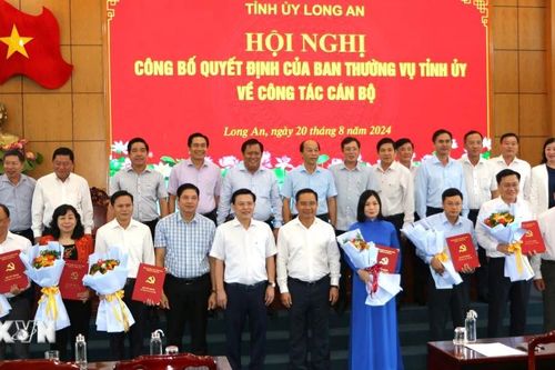 Tỉnh ủy Long An trao quyết định điều động, bổ nhiệm cán bộ lãnh đạo
