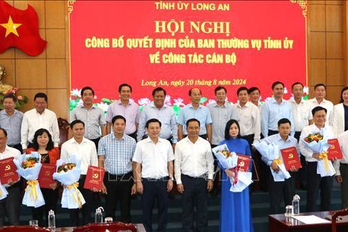 Tỉnh ủy Long An điều động, bổ nhiệm cán bộ lãnh đạo