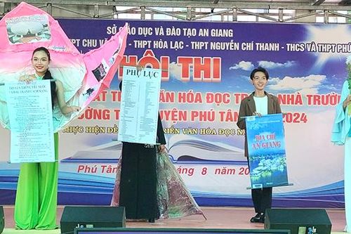 Hội thi Tuyên truyền phát triển văn hóa đọc cụm trường trung học phổ thông ở huyện Phú Tân