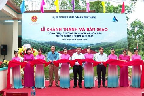 Hữu Lũng: Khánh thành và bàn giao công trình điểm trường Mầm non thôn Suối Trà xã Hòa Sơn
