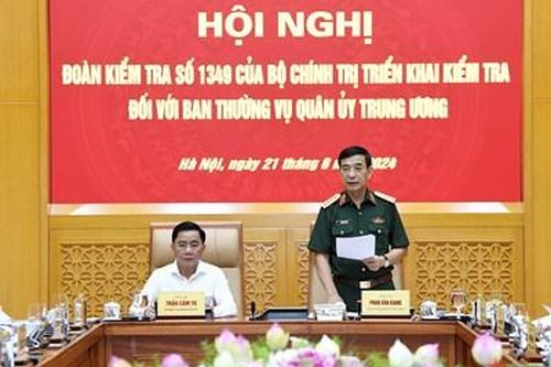 Đoàn kiểm tra của Bộ Chính trị triển khai kiểm tra đối với Ban Thường vụ Quân ủy Trung ương
