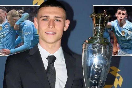 Phil Foden bảnh bao nhận giải xuất sắc nhất năm tại Ngoại hạng Anh