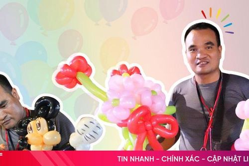 Độc đáo nghề... bóp bong bóng kiếm tiền bên hè phố Hà Tĩnh