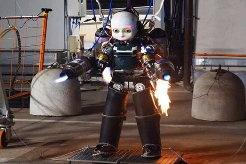 Thử nghiệm robot hình người lắp động cơ phản lực đầu tiên trên thế giới