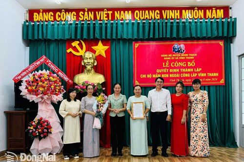 Thành lập Chi bộ Mầm non ngoài công lập Vĩnh Thanh