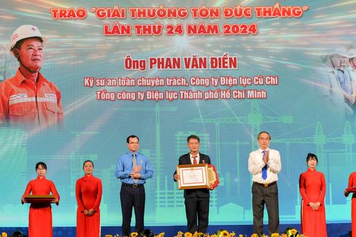 Kỹ sư Phan Văn Điền được trao tặng 'Giải thưởng Tôn Đức Thắng' năm 2024
