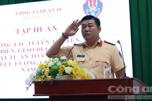 Quận 10: Tập huấn công tác tuyên truyền TTATGT cho Công an phường