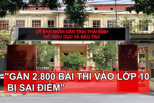 Gần 2.800 bài thi vào lớp 10 bị sai điểm, thanh tra tỉnh Thái Bình kết luận