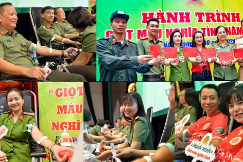 Nữ cán bộ Công an Thủ đô rạng ngời tham gia hành trình Giọt máu nghĩa tình 2024