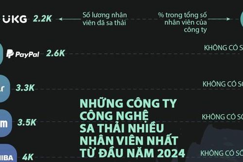 Những công ty công nghệ sa thải nhiều nhất năm 2024