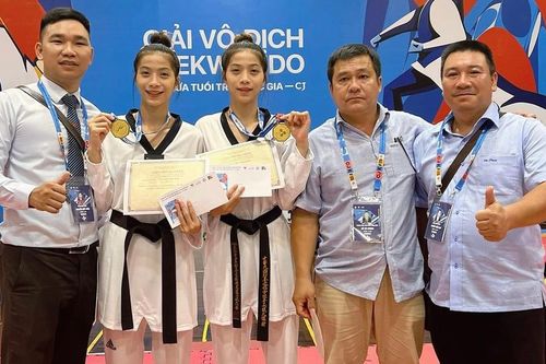 Gia Lai: Cặp võ sĩ song sinh giành 2 huy chương vàng ở Giải Taekwondo các lứa tuổi trẻ quốc gia