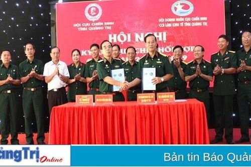 Ký kết quy chế phối hợp giữ Hội Doanh nhân cựu chiến binh, cựu chiến binh làm kinh tế và Hội Cựu chiến binh tỉnh Quảng Trị