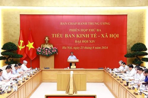 Thủ tướng chủ trì Phiên họp thứ ba Tiểu ban Kinh tế-Xã hội Đại hội XIV