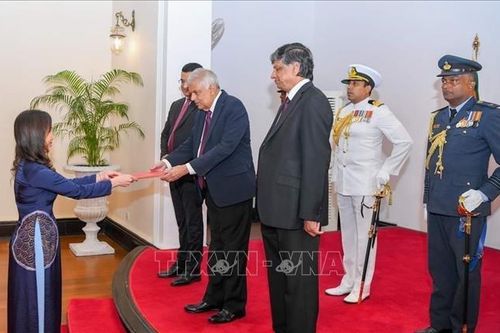 Đại sứ Việt Nam trình Quốc thư lên Tổng thống Sri Lanka